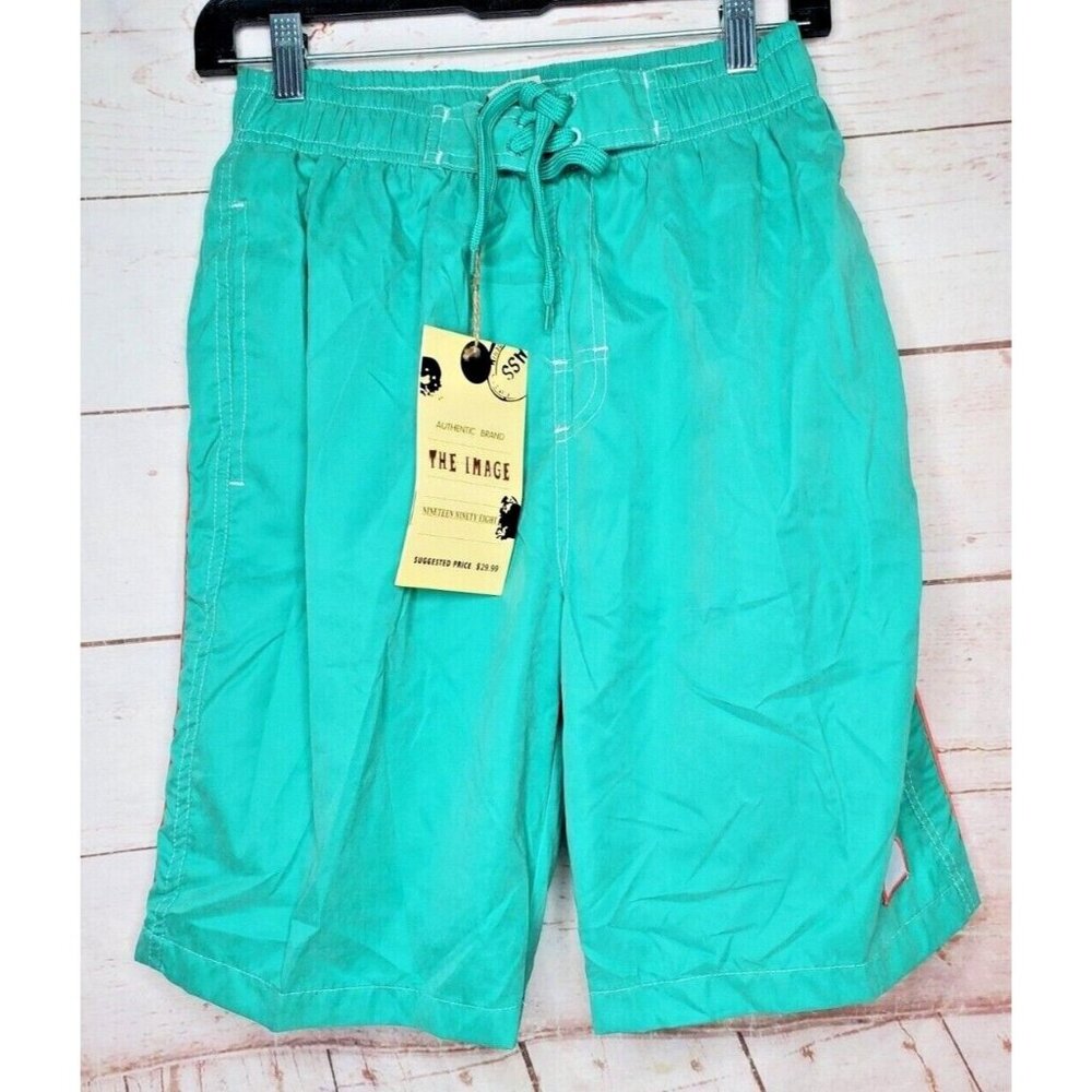 The Image Authentic Brand 1998 Medium Green Mesh Drawstring Shorts
